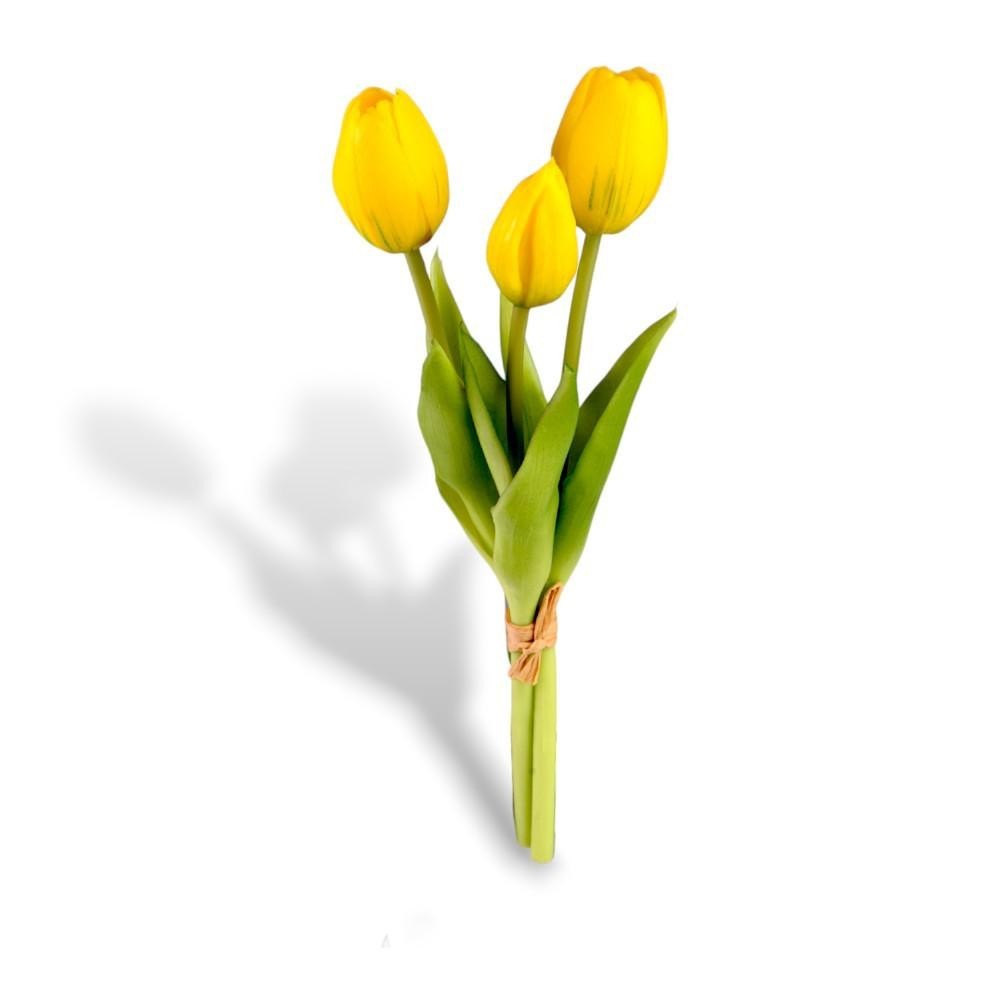 MINI BUSH TULIPANO X3 REAL TOUCH GIALLO